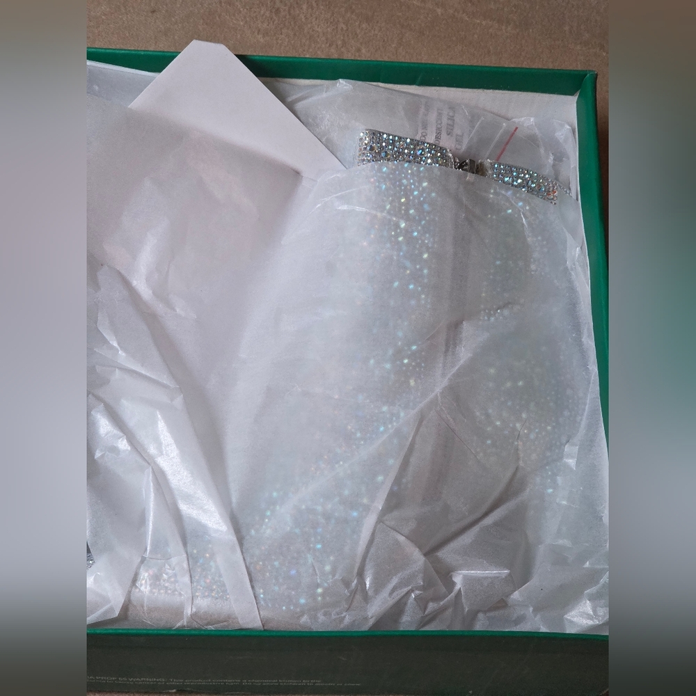 Lauren Lorraine "Jam" Silver Rhinestone Ankle Boots Size 6.5 NEW IN BOX - Picture 9 of 15